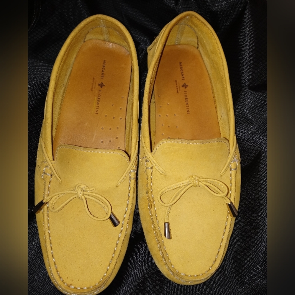 Mercanti Fiorentini Leather Driving Flat Loafers